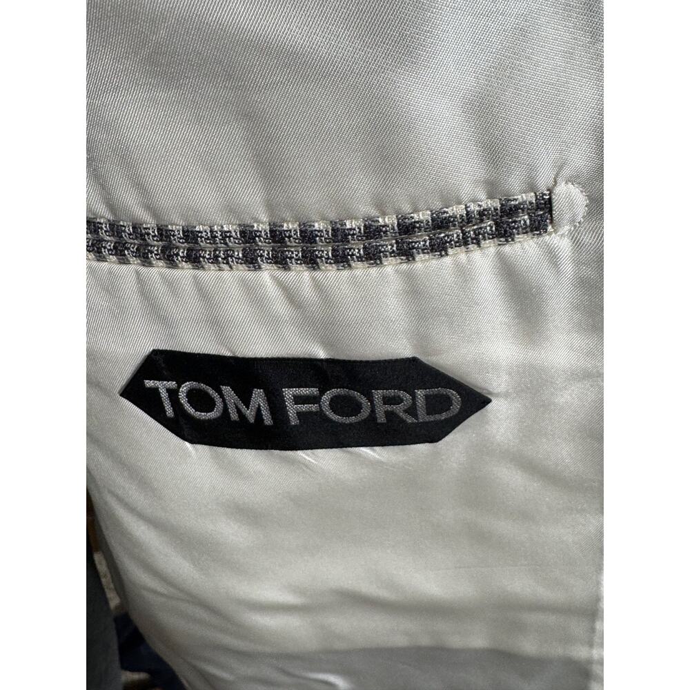 Tom Ford Houndstooth Sport Jacket Blazer 58L 48L US Peak Lapels Wool Silk Linen - Picture 6 of 8